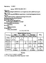 Giáo án Hóa học Lớp 8 - Tiết 56 Kiểm tra học kỳ - Năm học 2013-2014